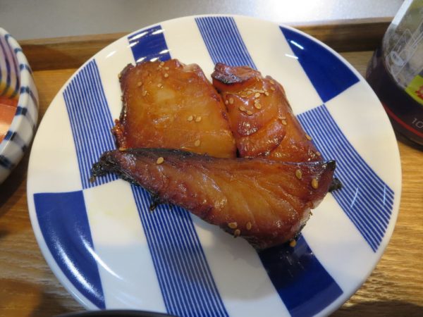 焼魚(アジみりん)(180405朝ごはん)