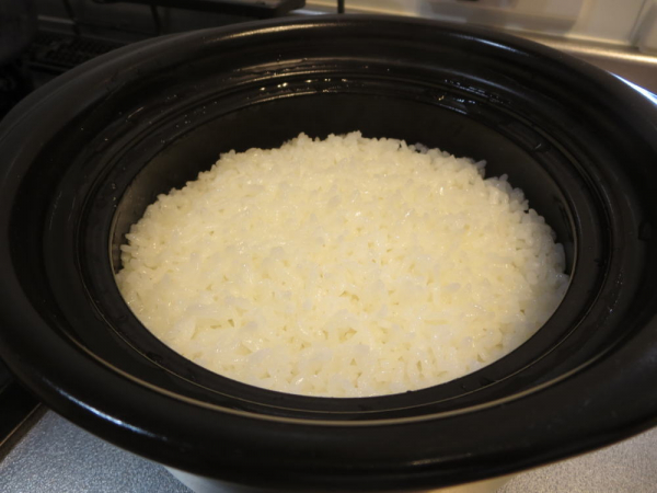 新米を土鍋で炊く！