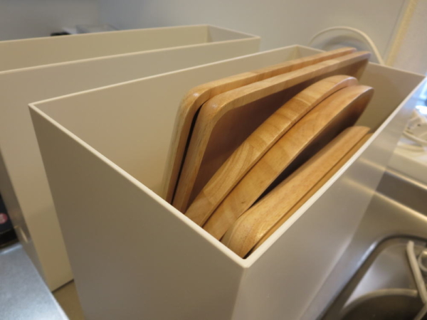 無印良品ファイルボックスに木製プレート(ニトリ)