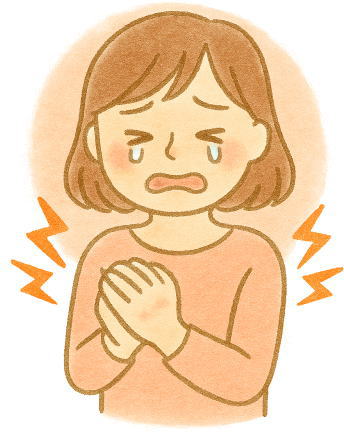 痛くて大泣き