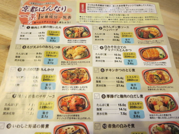 冷凍惣菜・京都はんなり一菜(ベルーナ)