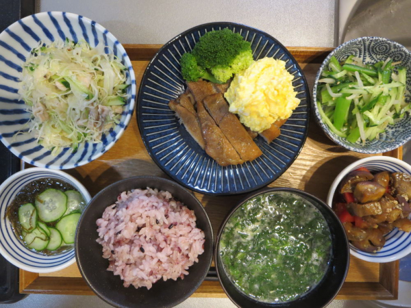 豚ロースの照り焼き風タルタルソース添えの献立