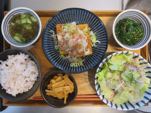 厚揚げ焼きの献立