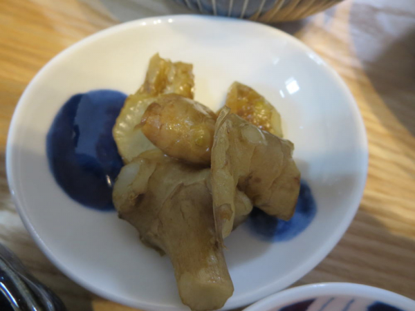 菊芋のホイル焼き、バターしょう油