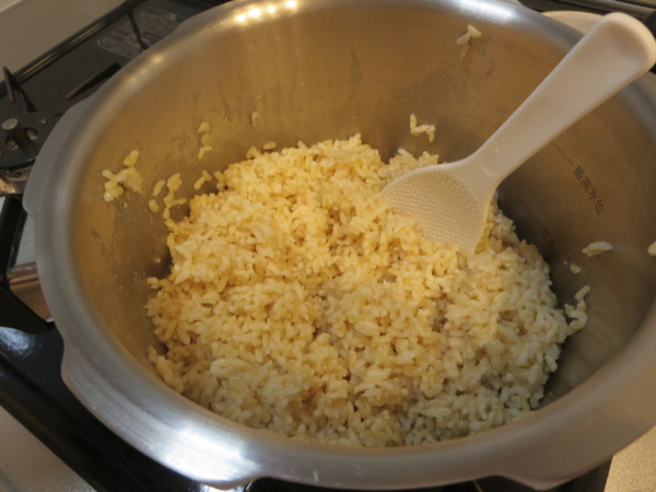 発芽玄米を圧力鍋で炊く