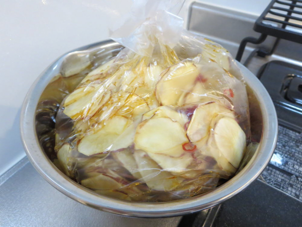 菊芋の甘酢醤油漬け(作り置き)