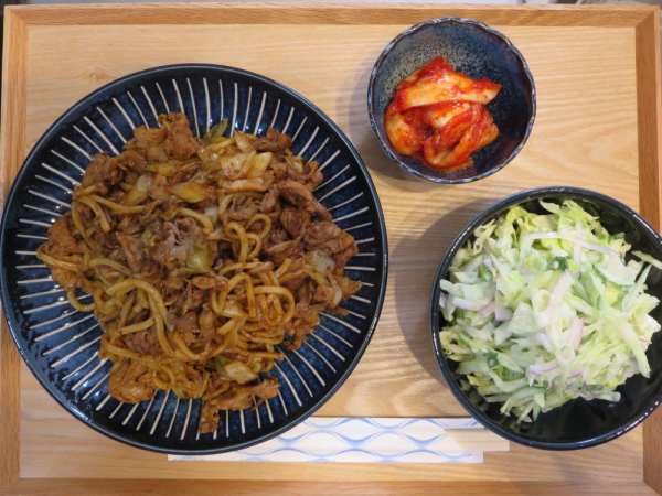 太麺焼そばの献立