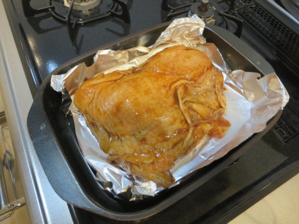 鶏もも肉をグリル名人(グリルパン)で焼く