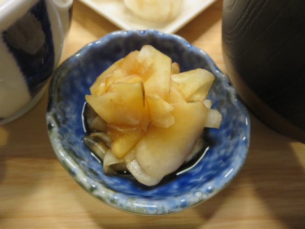 菊芋の甘酢醤油漬け