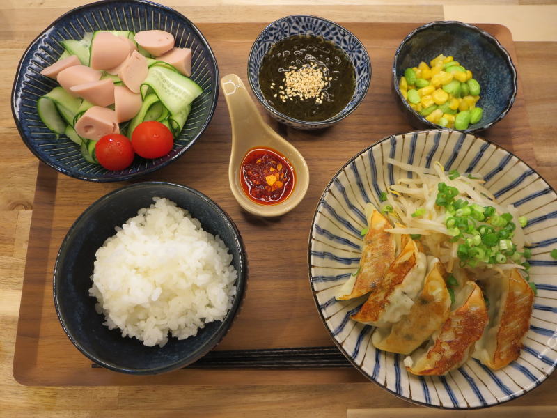 焼餃子の献立