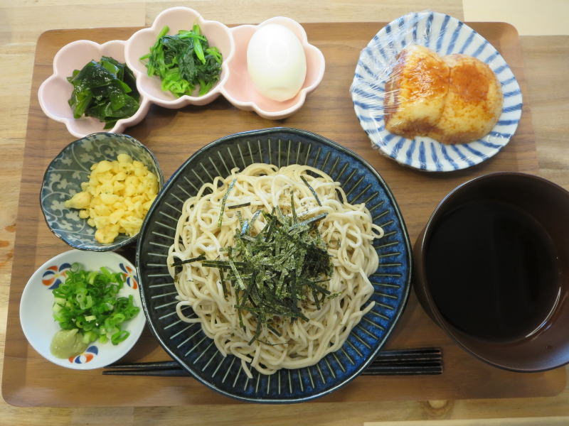 お蕎麦(冷し)の献立