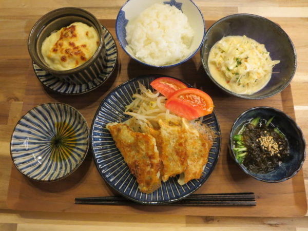 焼餃子の献立