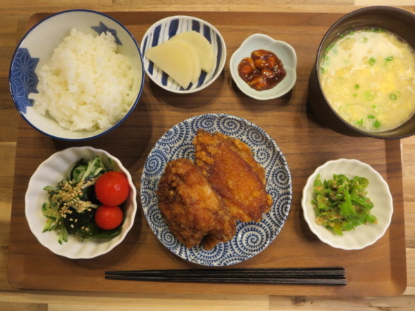 から揚げ(専門店のお惣菜)の献立