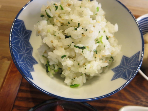 おむすび山青菜ごはん