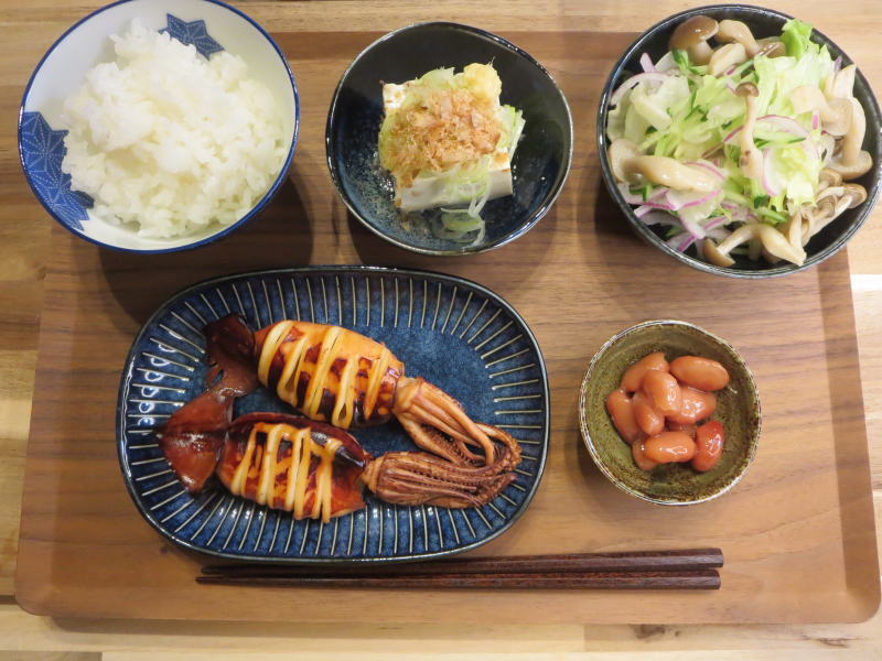 イカ焼きの献立