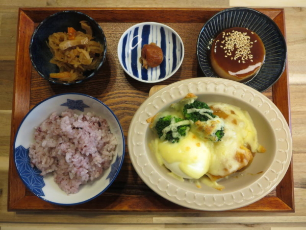 チーズ焼きの献立