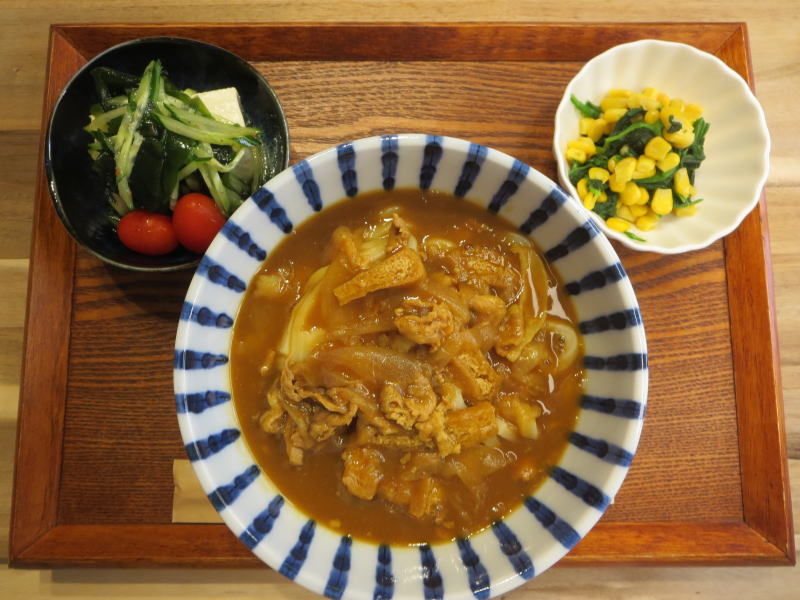 カレーうどんの献立