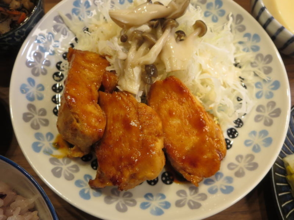 鶏むね肉の照り焼き風