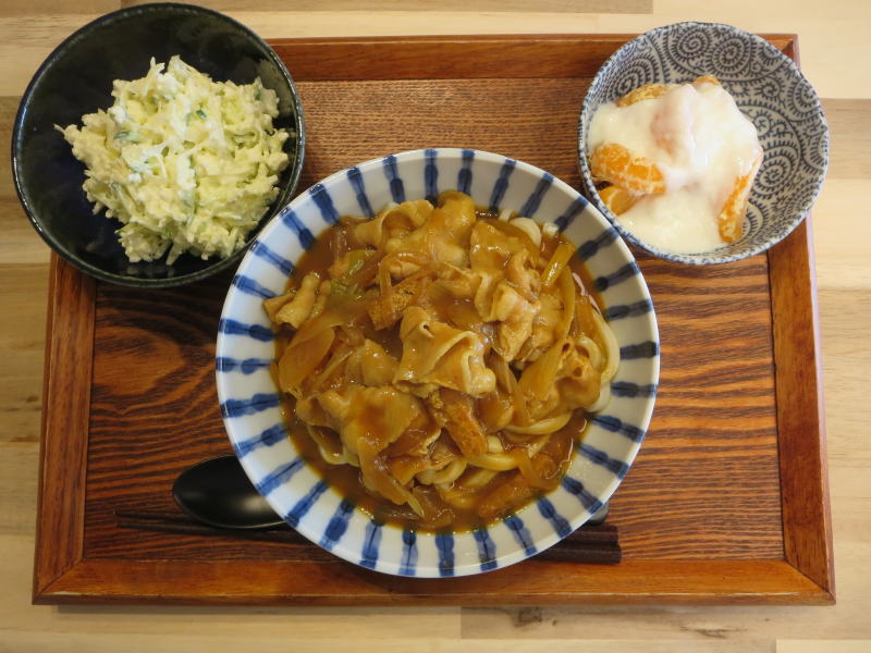 カレーうどんの献立