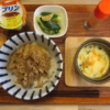 牛丼(吉野家の冷凍食品)の献立