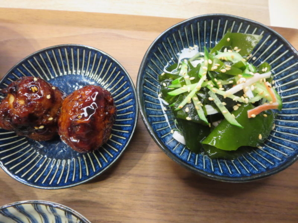 肉団子、酢の物