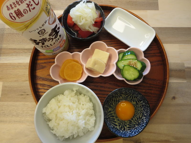 たまごかけごはんの献立