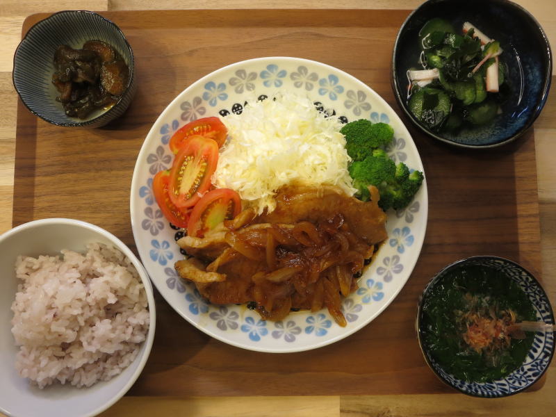 しょうが焼きの献立