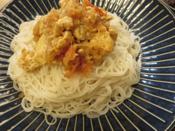 雷豆腐のそうめん