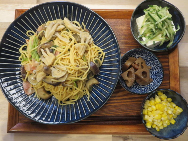 和風パスタの献立