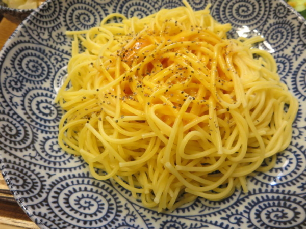 パスタ(混ぜるだけのカルボナーラ)