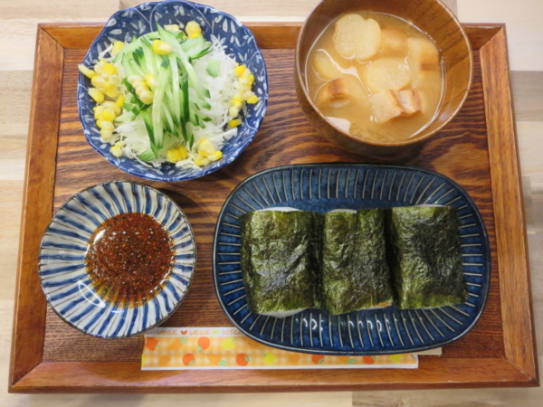 磯辺餅の献立