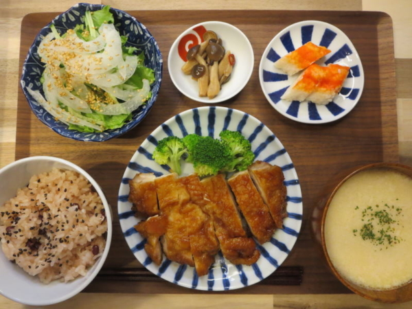 照り焼きチキンの献立