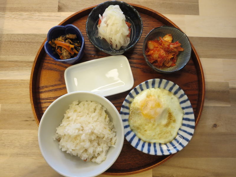 目玉焼き(両面焼き)の献立