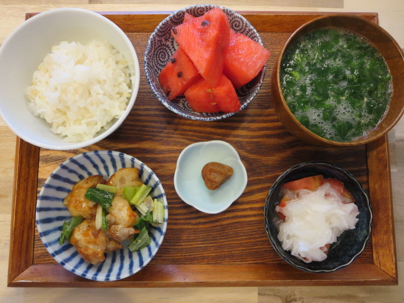 ネギ塩チキン(お惣菜)の献立