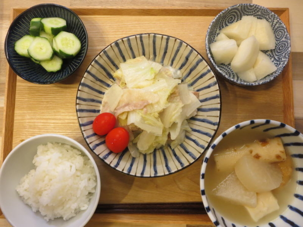 豚バラ白菜の献立