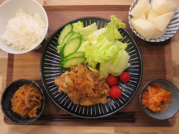 しょうが焼きの献立