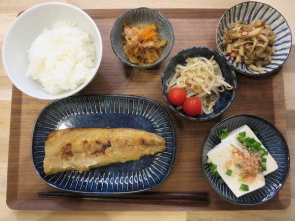焼魚(サバの西京漬け)の献立
