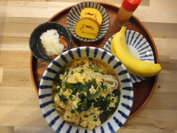 かき玉そうめんの献立