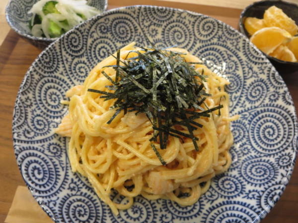 イカ明太子パスタ