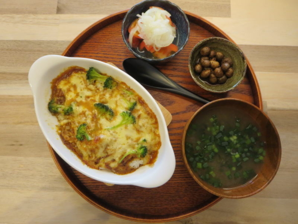 私が残した(^^;)焼チーズカレーの献立
