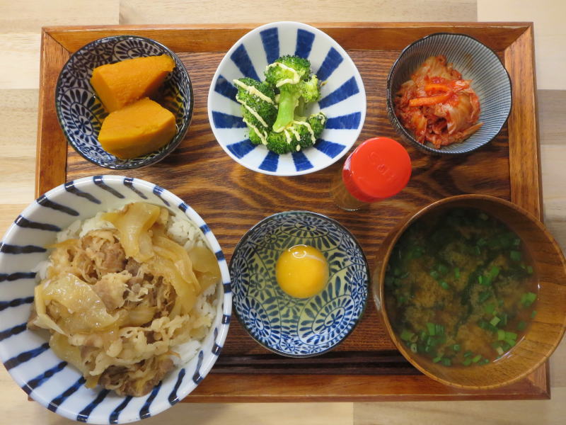 牛丼の献立