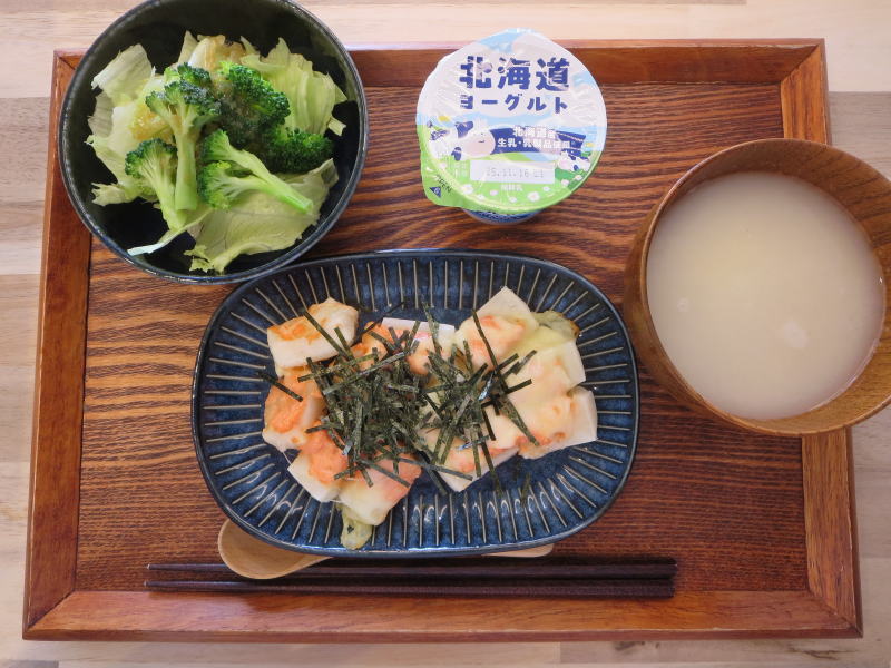 明太チーズ餅の献立