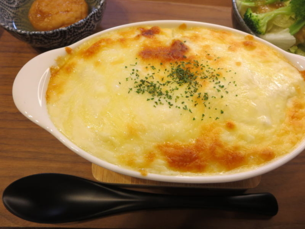 ケチャップライスでドリア