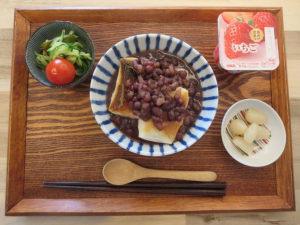 ぜんざいの献立