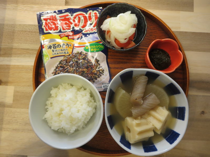 ふりかけごはんの献立