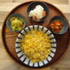 炒りたまご丼の献立