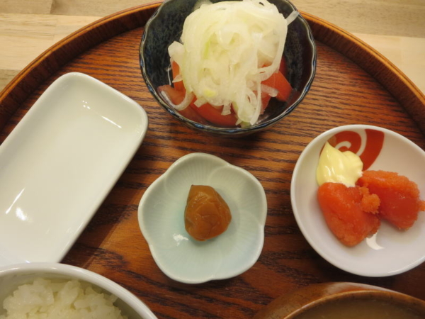 ごはんのおとも(明太子、梅干、味付け海苔)
