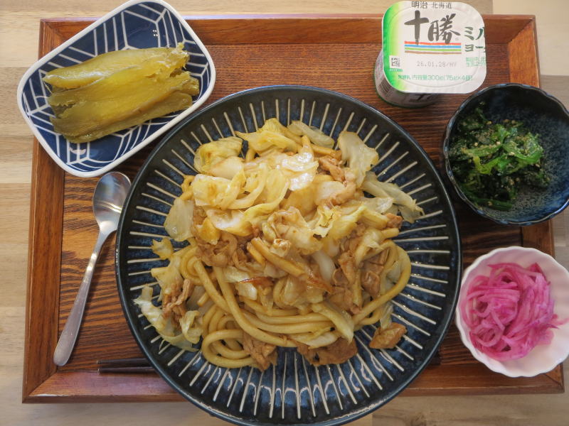 焼うどんの献立