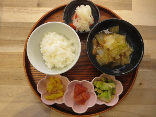 白菜の煮浸しの献立