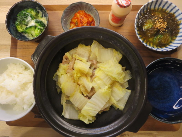 豚バラ白菜の献立